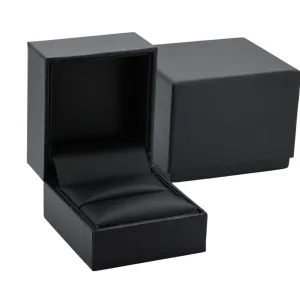 🆕📦 Matt Black Box with Ring Slot & Outer Box. Inner Leatherette (Black Outer, Black Inner)