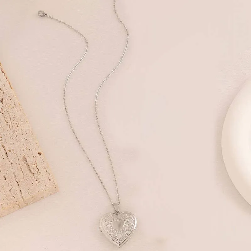 18K Locket Necklace Stainless Steel