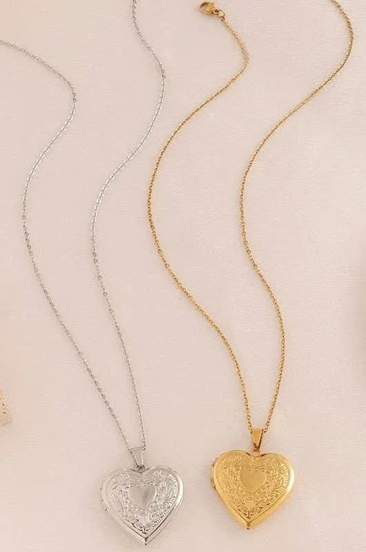 18K Locket Necklace Stainless Steel