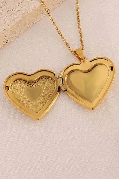 18K Locket Necklace Stainless Steel