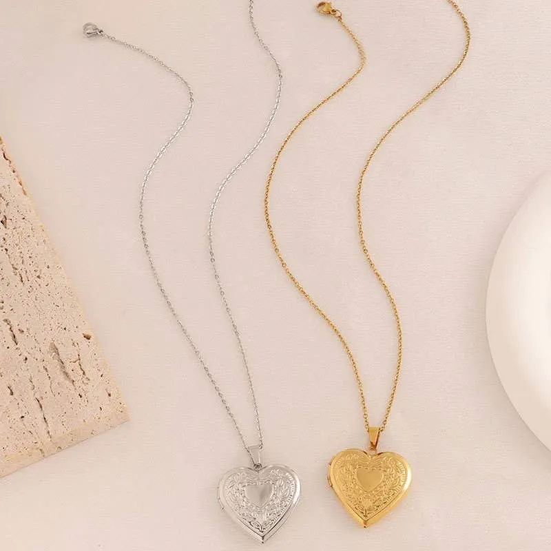 18K Locket Necklace Stainless Steel