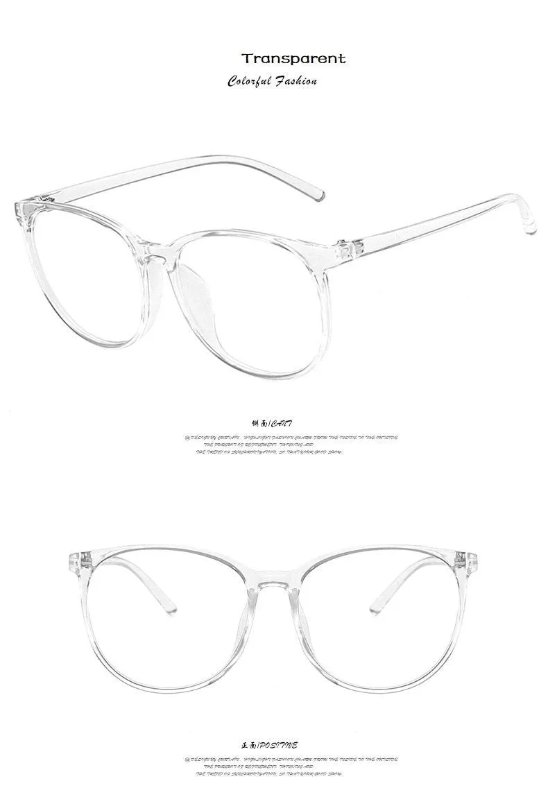 2022 Women Oversized Anti Blue Light Computer Glasses Men Safety Eyewear Spectacle