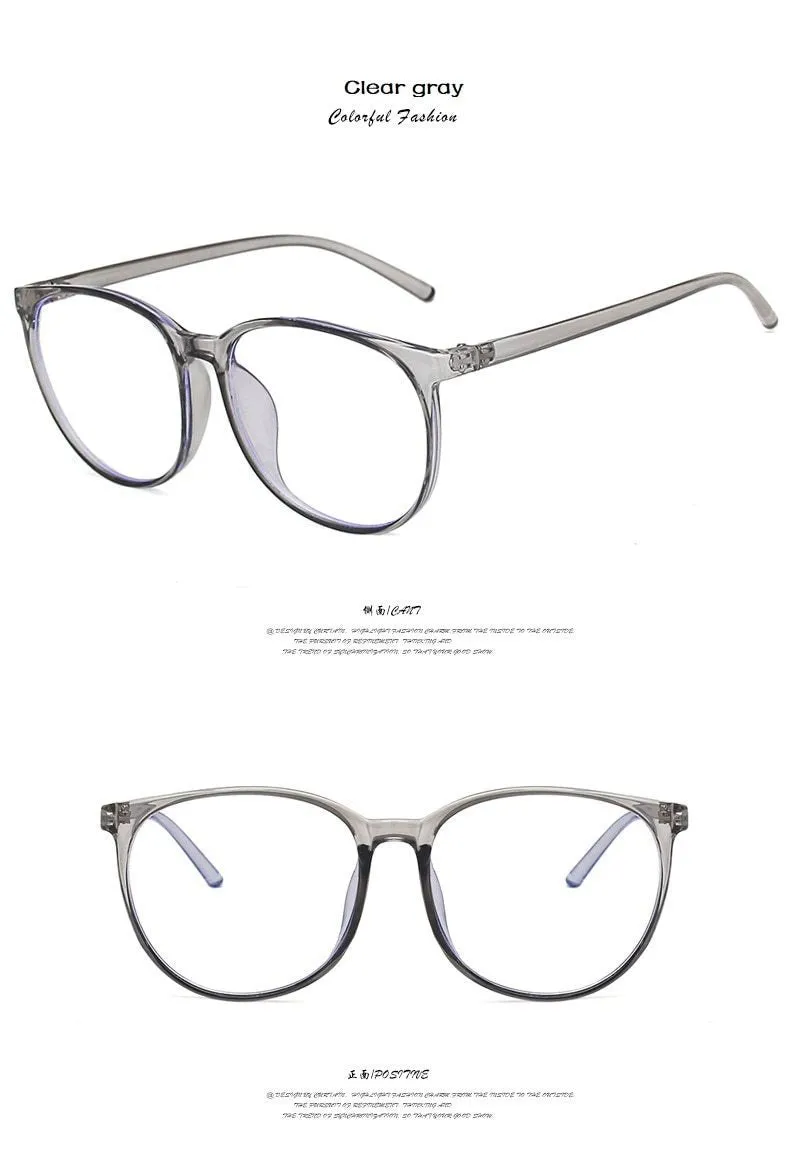 2022 Women Oversized Anti Blue Light Computer Glasses Men Safety Eyewear Spectacle