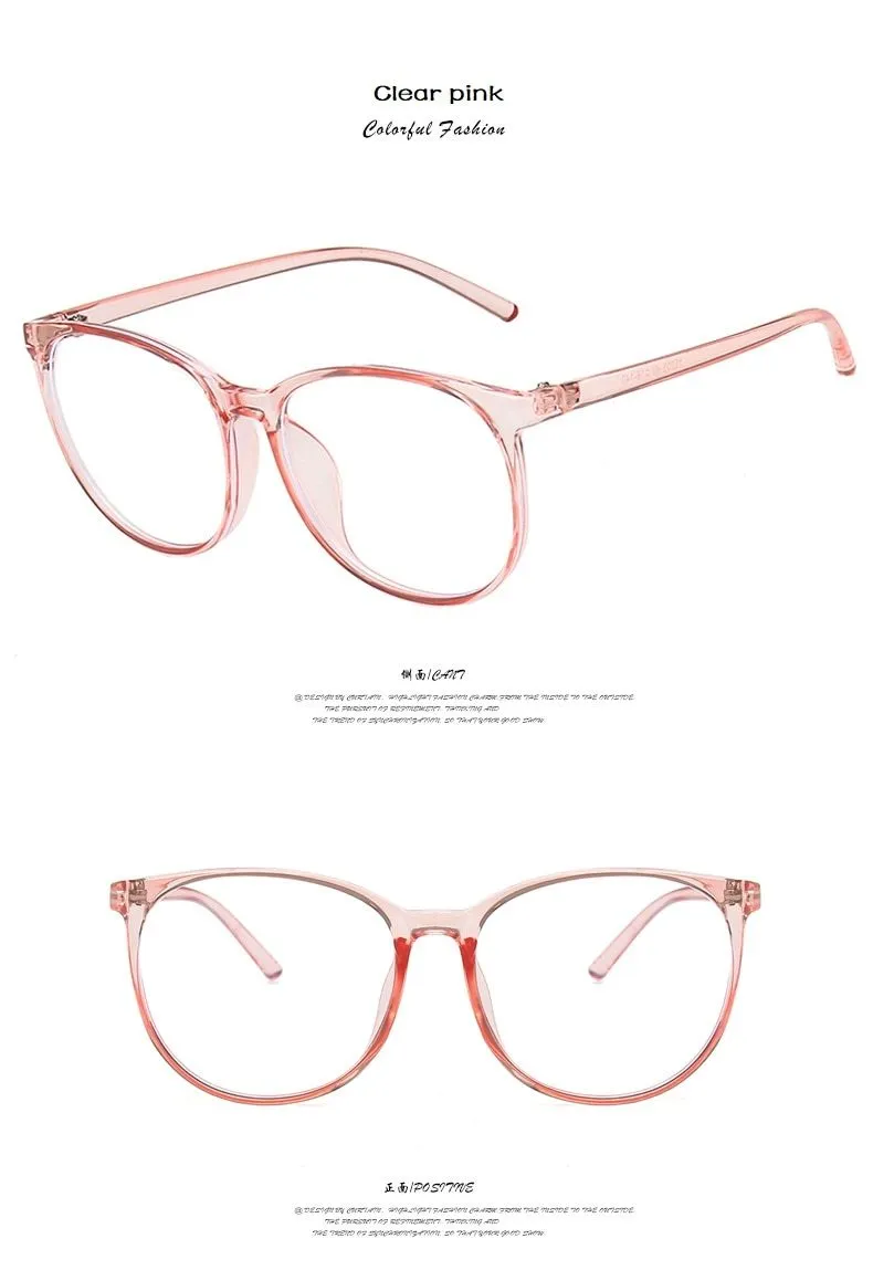 2022 Women Oversized Anti Blue Light Computer Glasses Men Safety Eyewear Spectacle