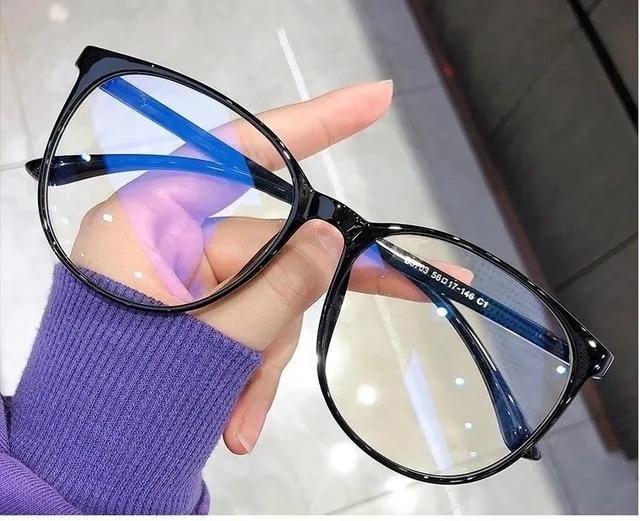 2022 Women Oversized Anti Blue Light Computer Glasses Men Safety Eyewear Spectacle