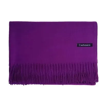 2025 Winter Cashmere Scarf Women Luxury Pashmina Shawls Long Wraps Autumn Warm Neck Scarf Tassel Ladies Scarves Black Red Green