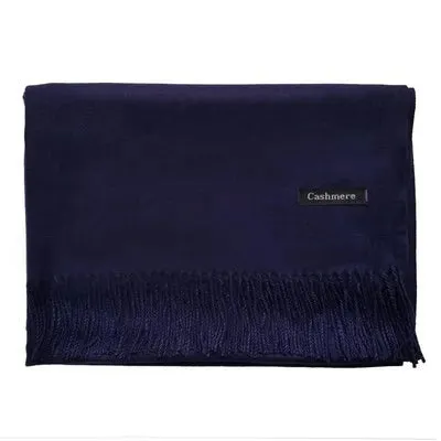 2025 Winter Cashmere Scarf Women Luxury Pashmina Shawls Long Wraps Autumn Warm Neck Scarf Tassel Ladies Scarves Black Red Green