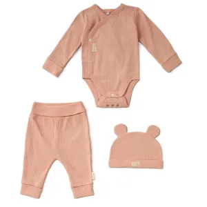 3 Piece Organic Baby Gift Set - Rose Pink