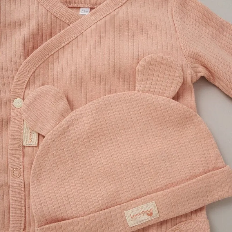 3 Piece Organic Baby Gift Set - Rose Pink