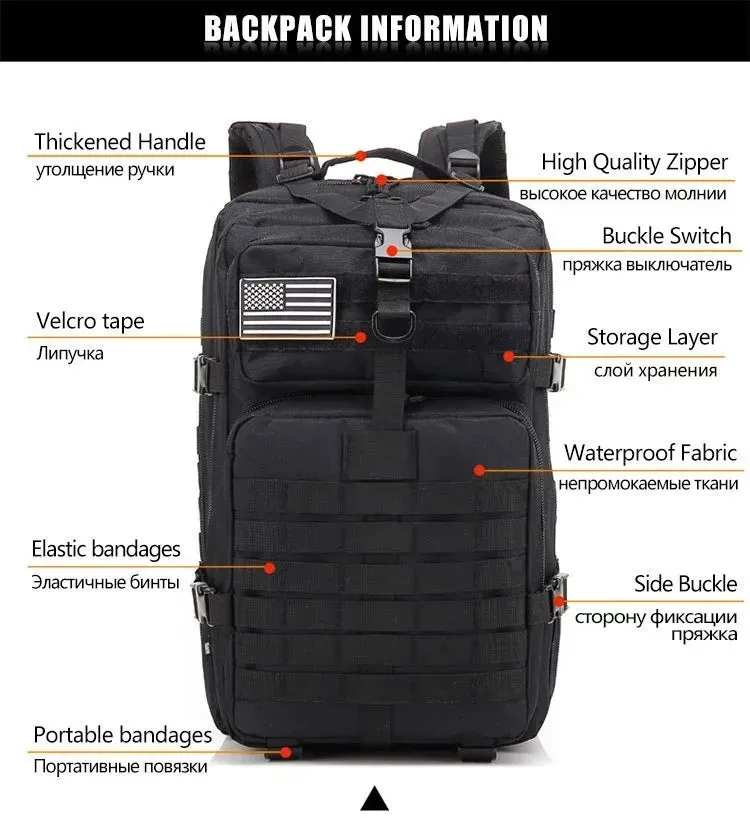 50L Man Tactical Backpacks