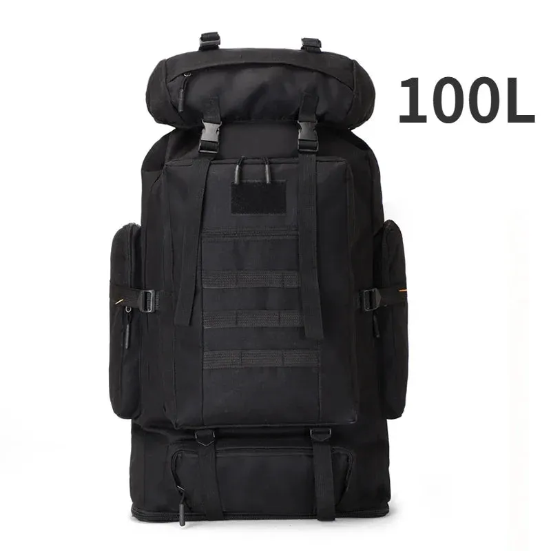 80L/100L  Mountaineering Bag Climb Bag Tactical Backpacks Large Backpack Outdoors Hiking Camping Travel Bags