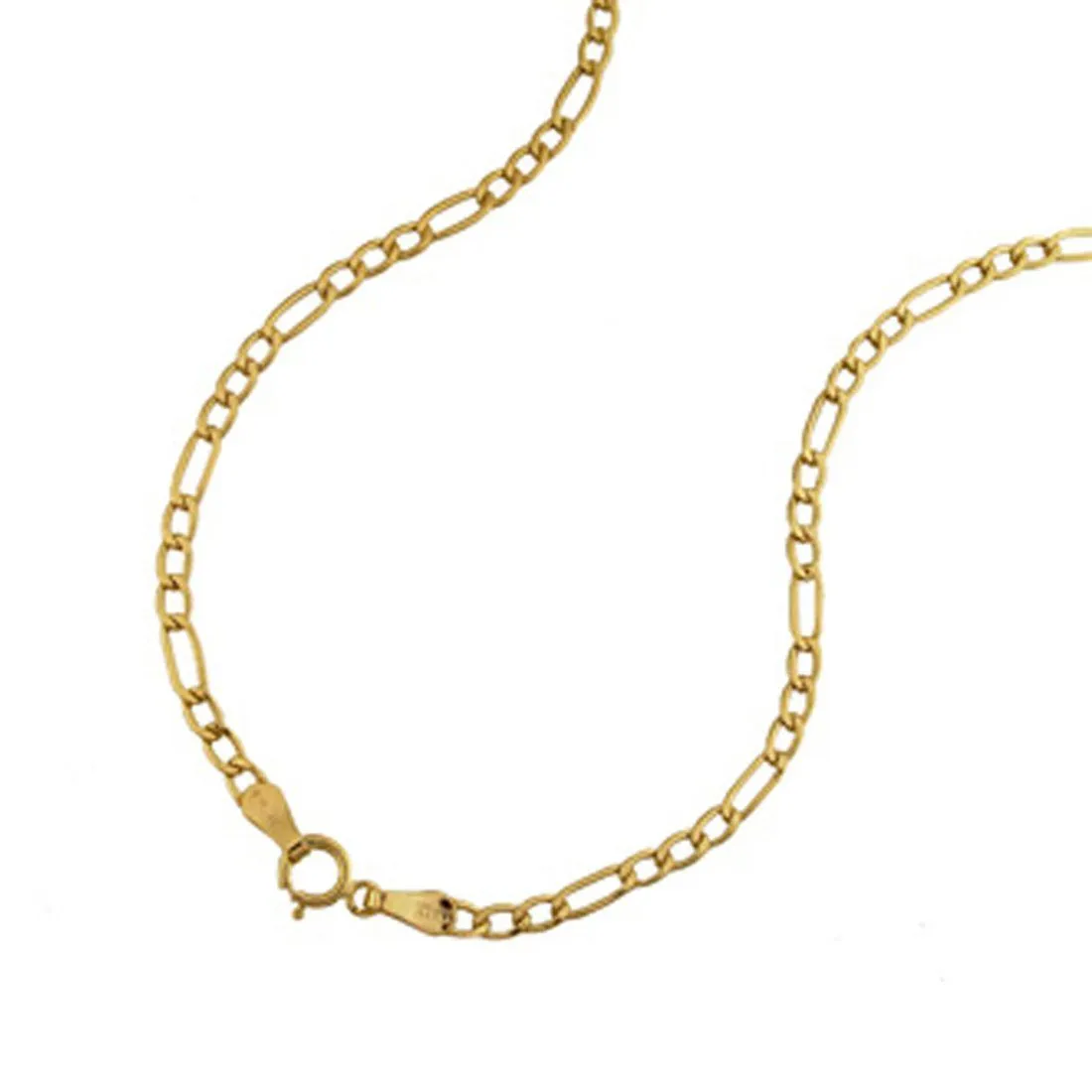 9ct Yellow Gold Figaro Necklace 55cm