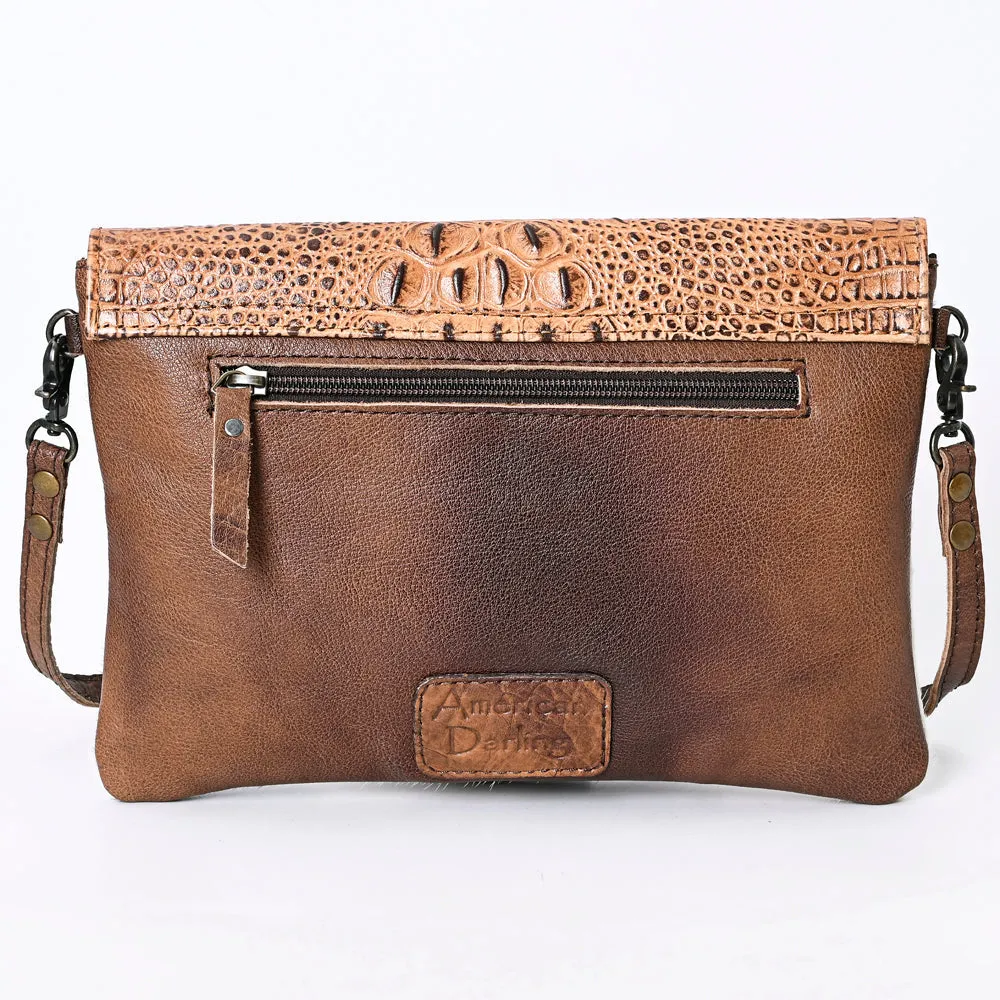 ADBGS178BA American Darling Hair On Crocodile Embossed Genuine Leather Women Bag Western Handbag Purse