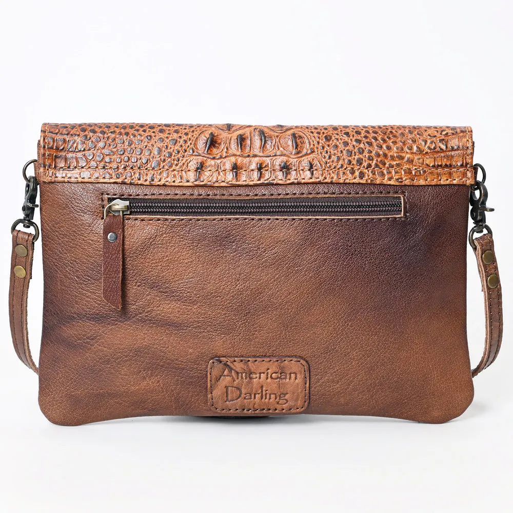 ADBGS178BJ American Darling Crocodile Embossed Genuine Leather Women Bag Western Handbag Purse