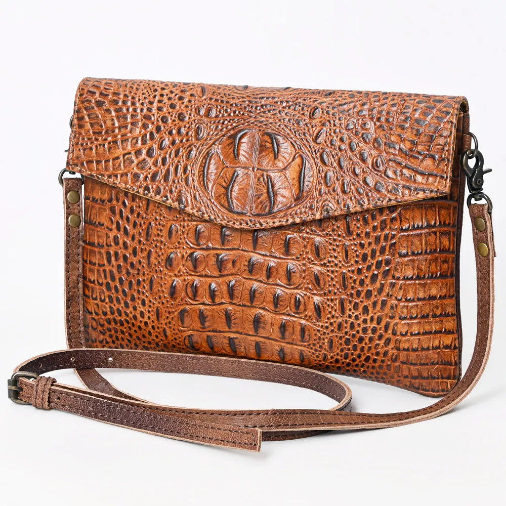 ADBGS178BJ American Darling Crocodile Embossed Genuine Leather Women Bag Western Handbag Purse