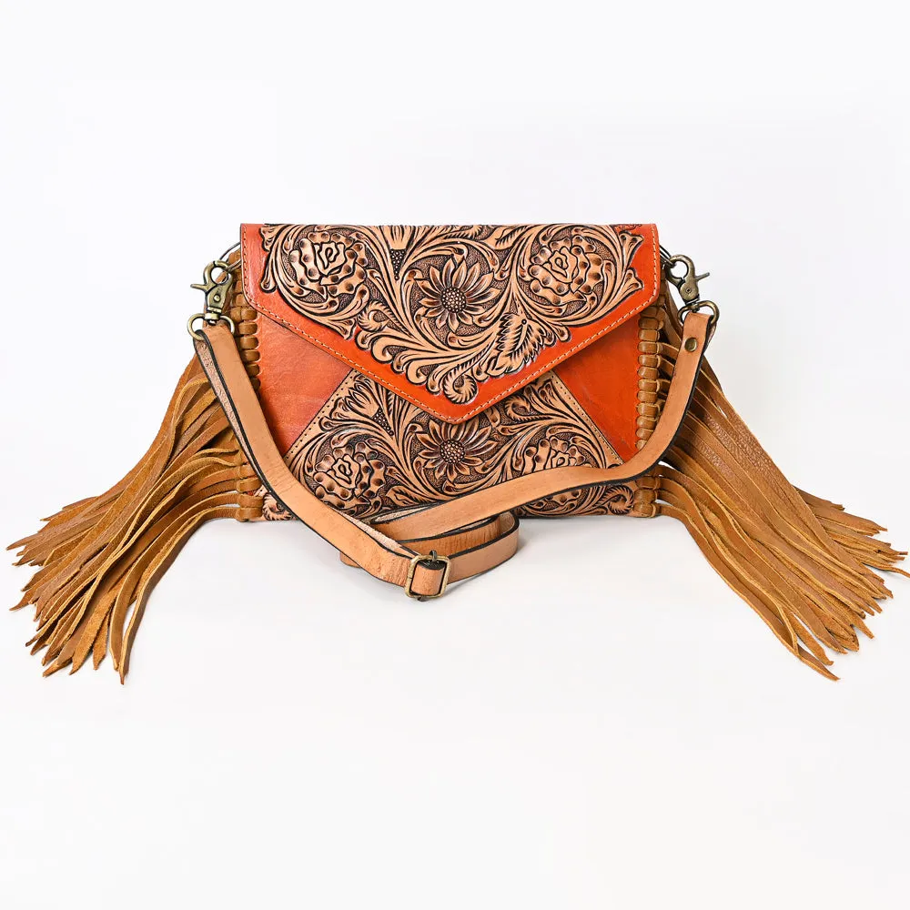 American Darling ADBGA341 Envelope Hand Tooled Genuine Leather Women Bag Western Handbag Purse