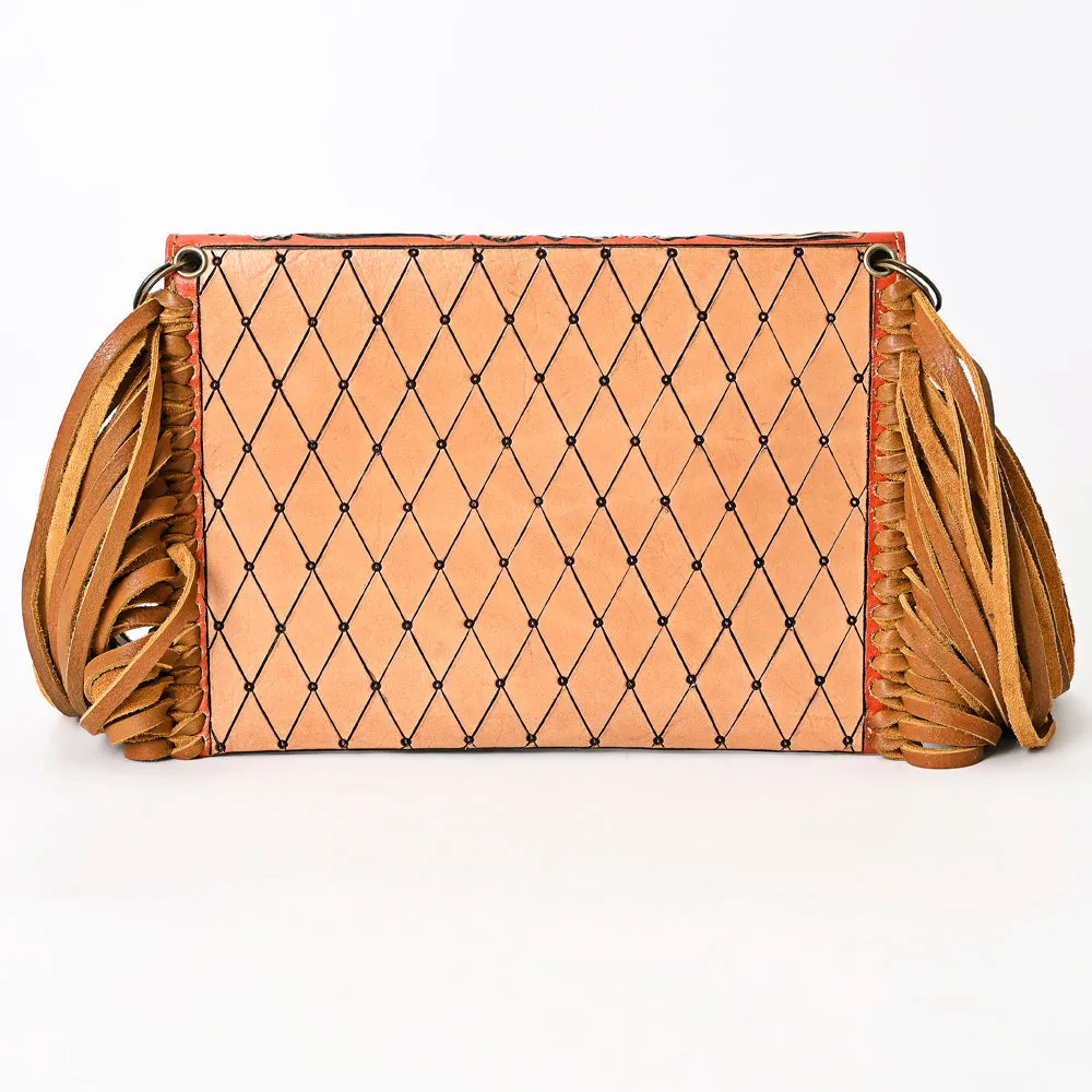 American Darling ADBGA341 Envelope Hand Tooled Genuine Leather Women Bag Western Handbag Purse