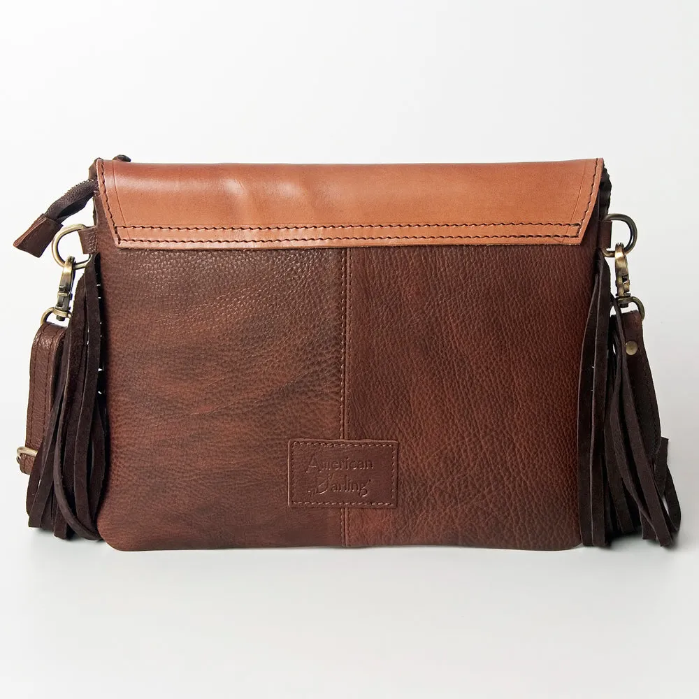 American Darling ADBGD119 Envelope Hand Tooled Genuine Leather Women Bag Western Handbag Purse