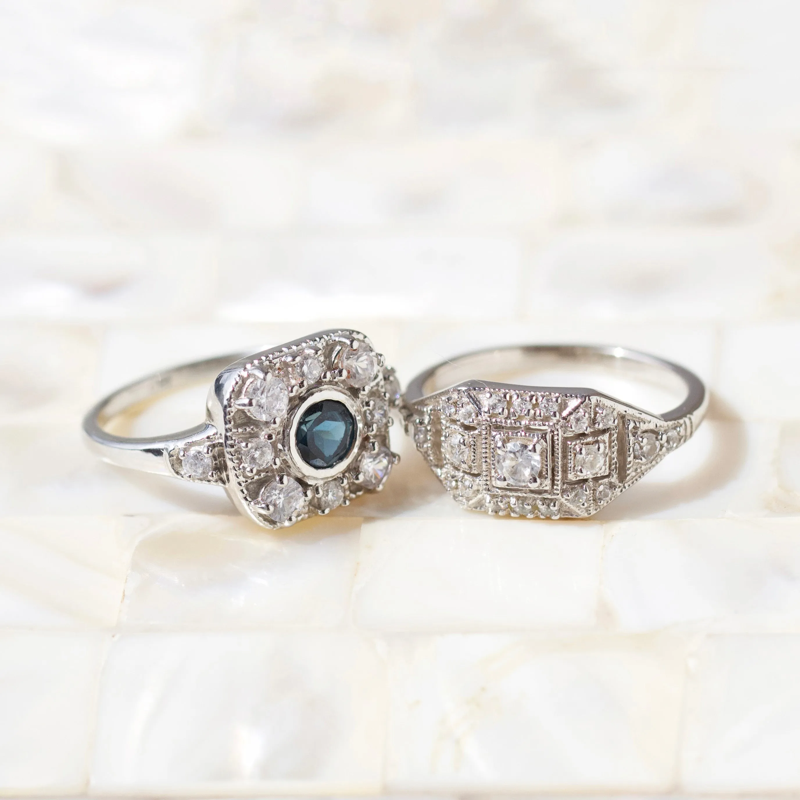 Angelica Blue Topaz Vintage Ring