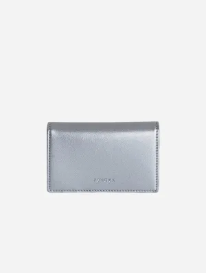 Apple Skin Vegan Leather Coin Purse | Silver