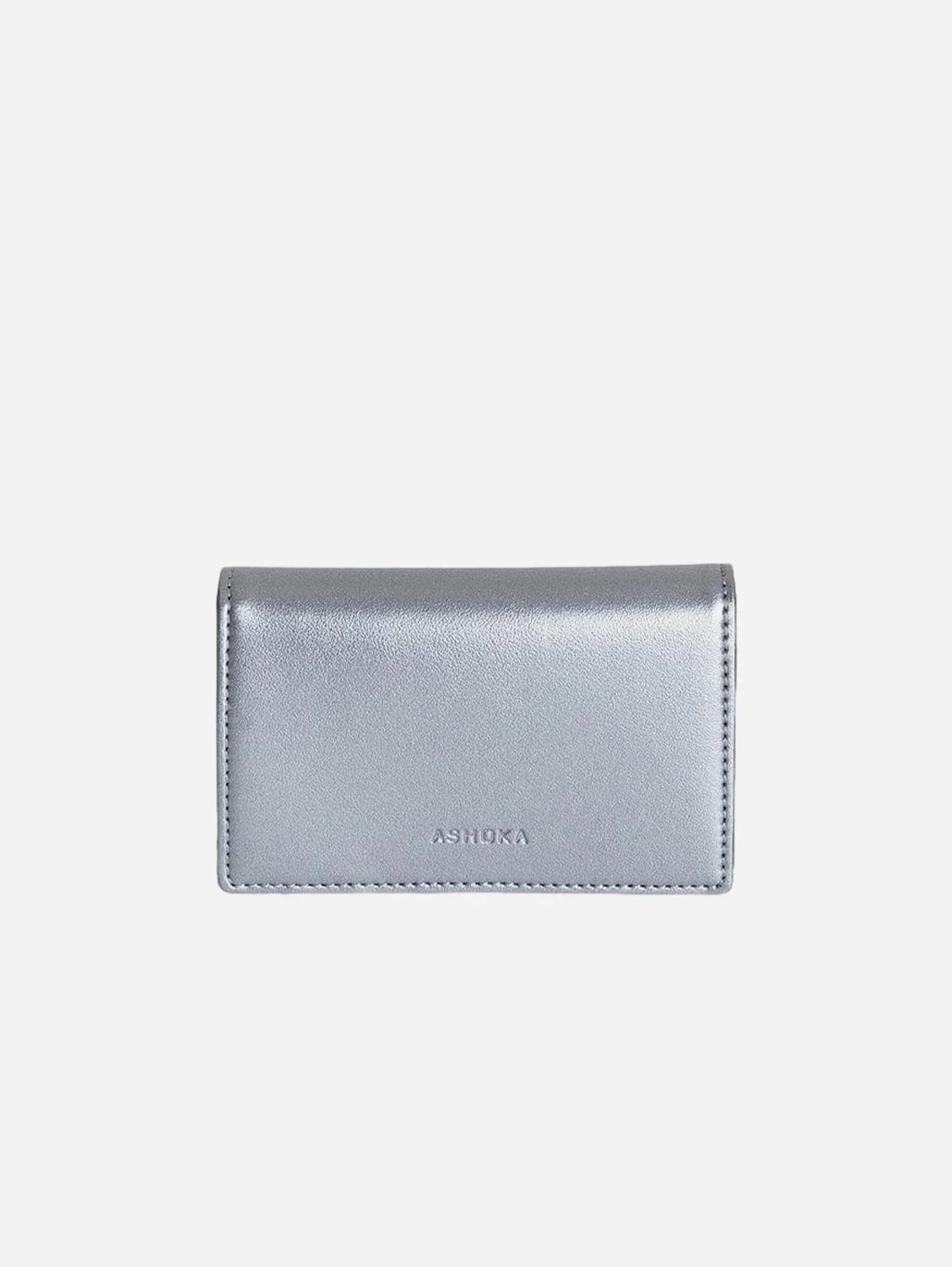Apple Skin Vegan Leather Coin Purse | Silver