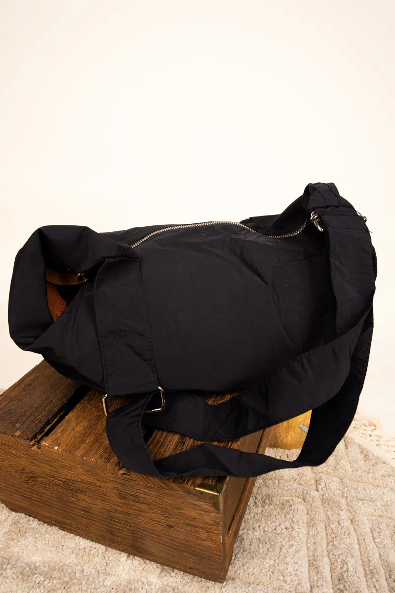 Around The World Large Black Chest Bag