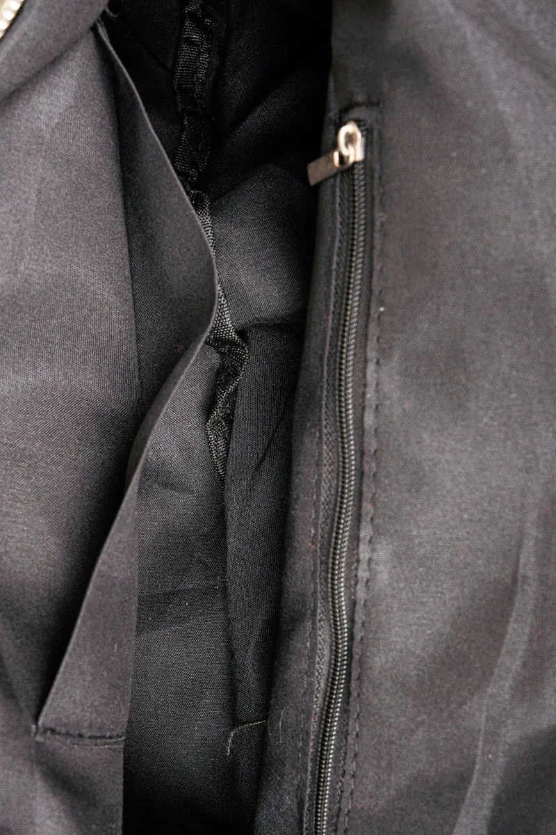 Around The World Large Black Chest Bag