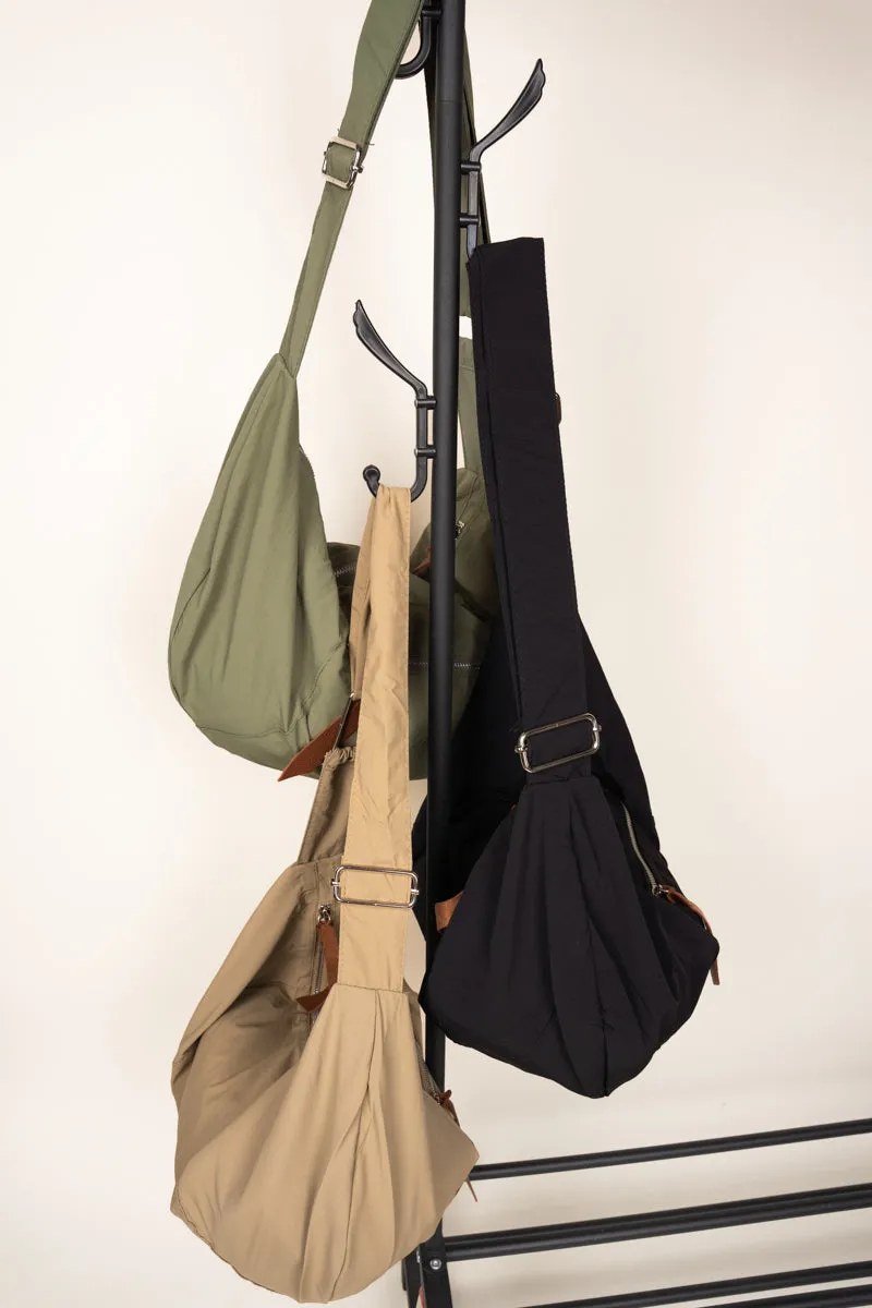 Around The World Large Black Chest Bag