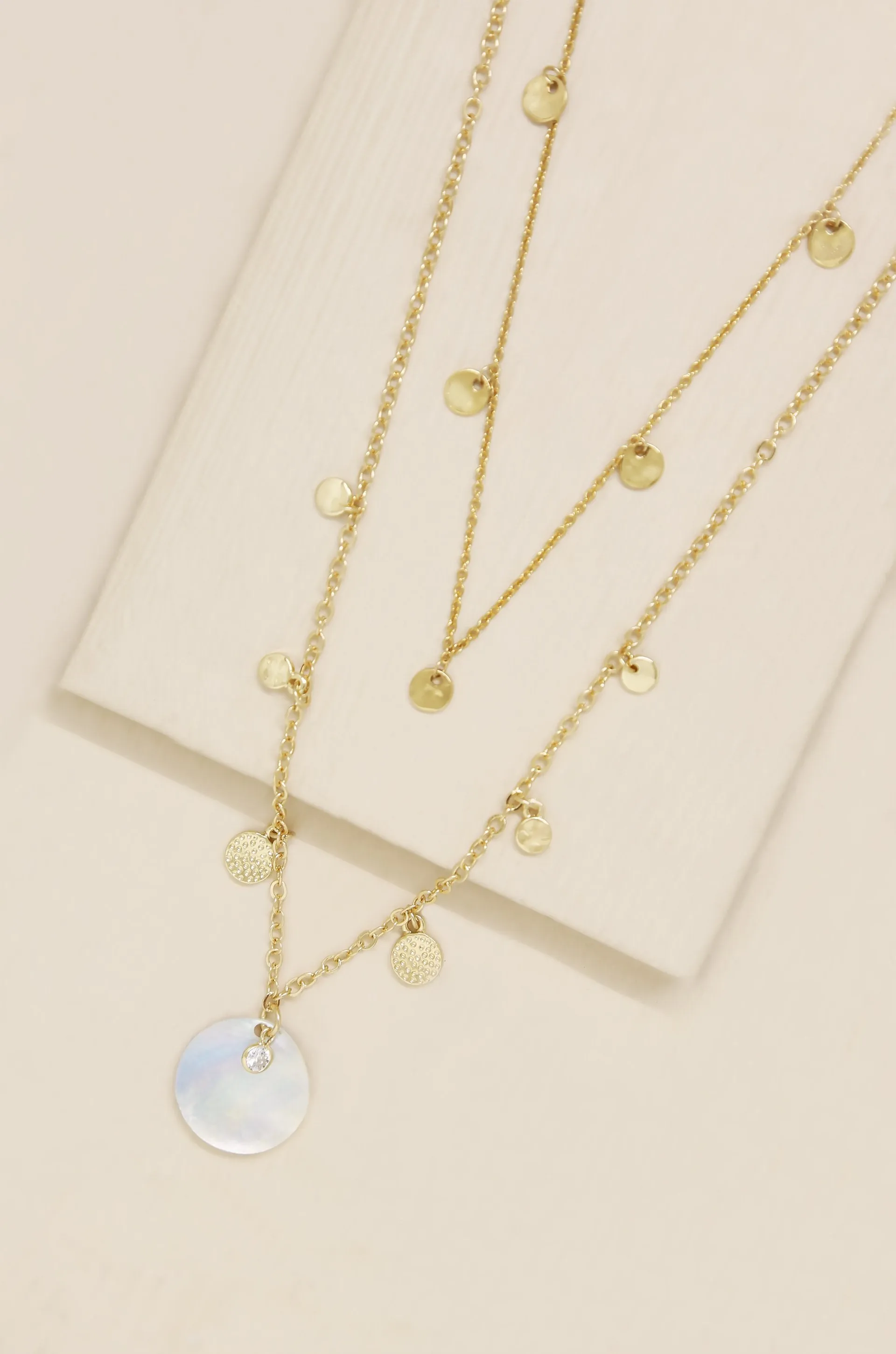 Atlantis Shell 18k Gold Plated Necklace Set