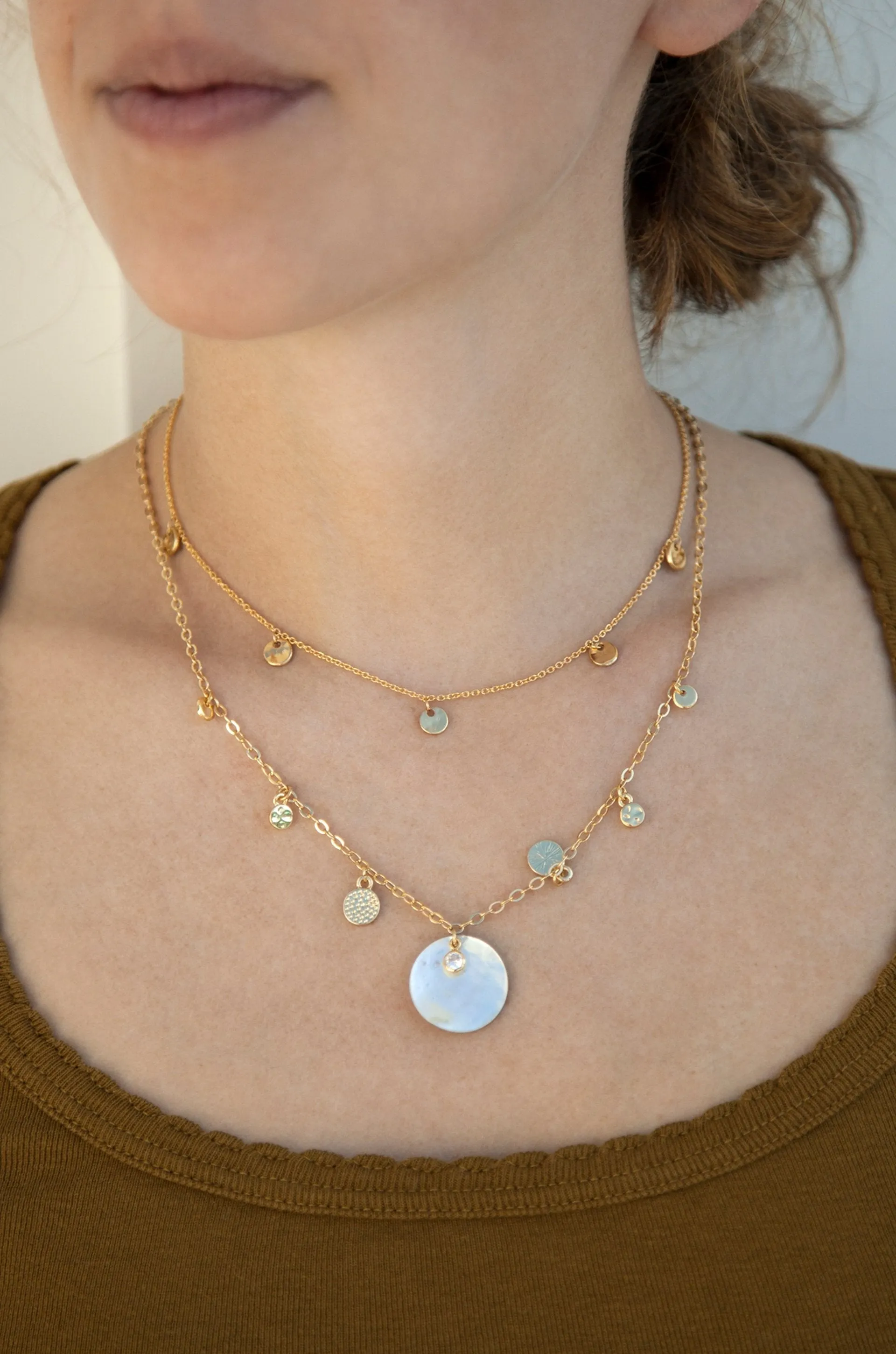 Atlantis Shell 18k Gold Plated Necklace Set