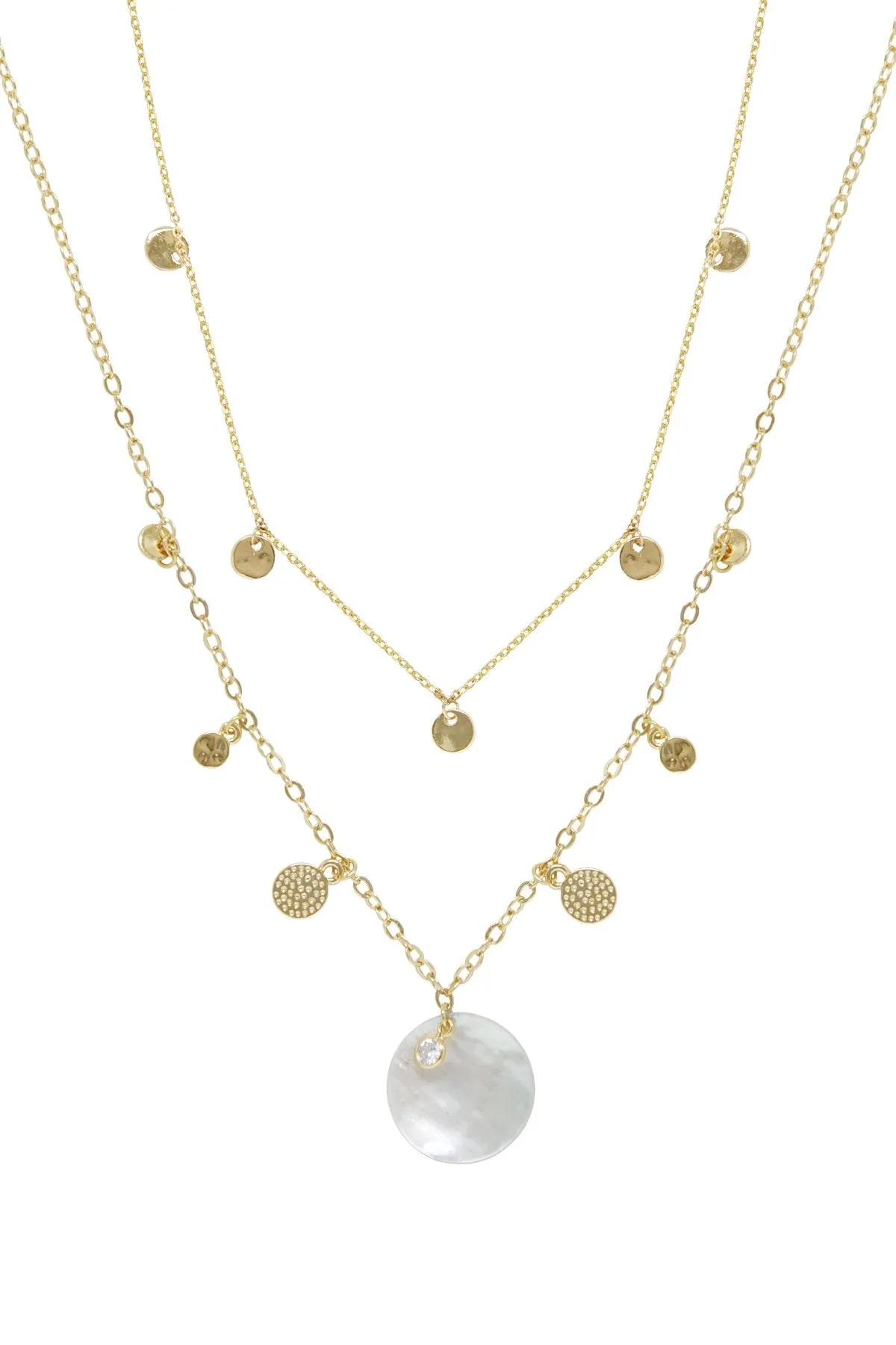 Atlantis Shell 18k Gold Plated Necklace Set