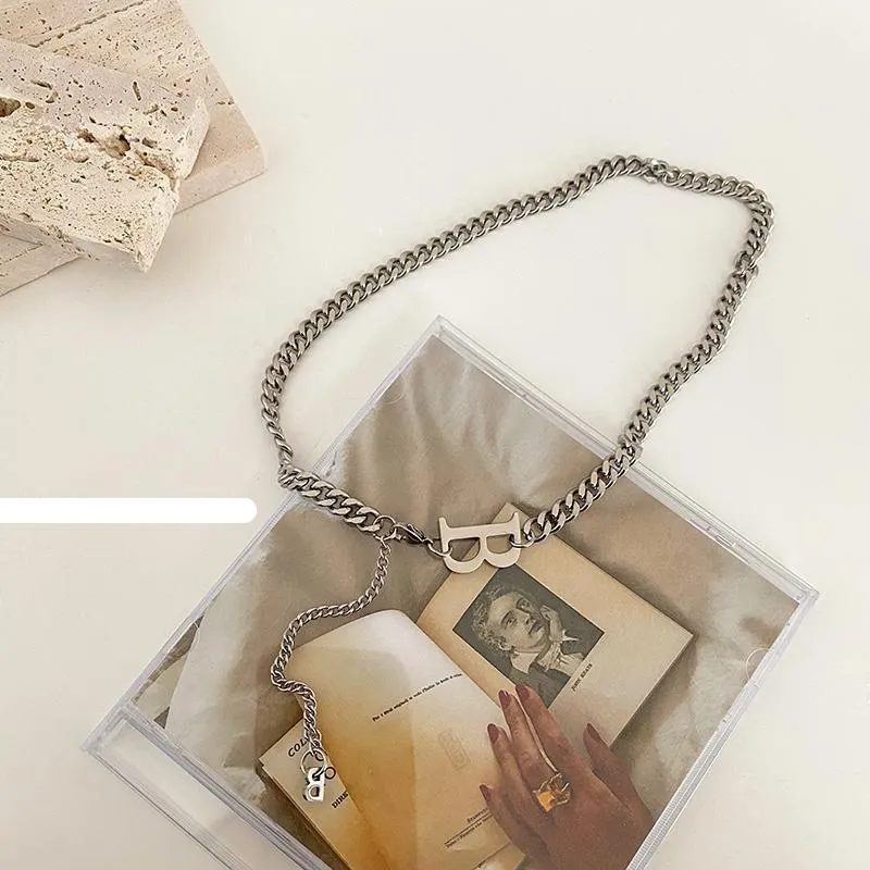 B Letter Pendant Necklace