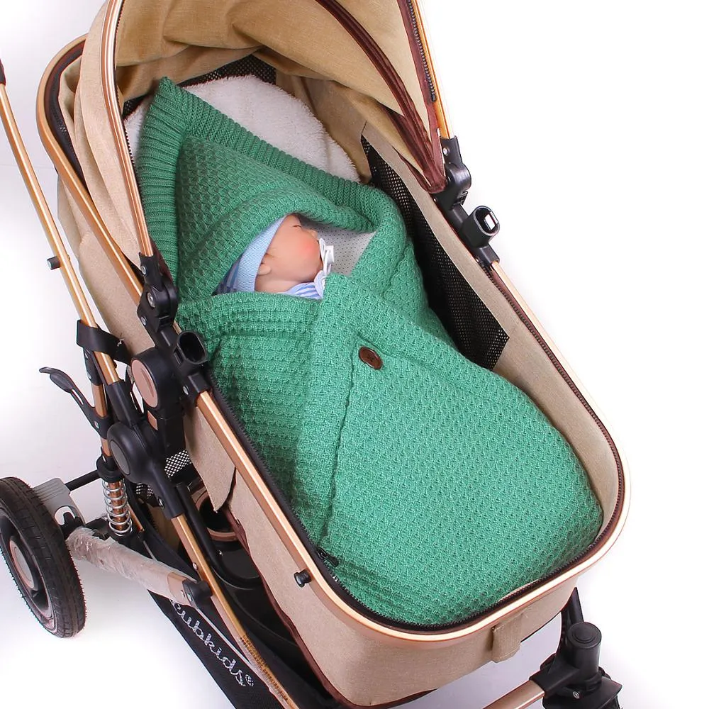 Baby Sleeping Bags Envelope Candy Color Knitted Cocoon for Newborns