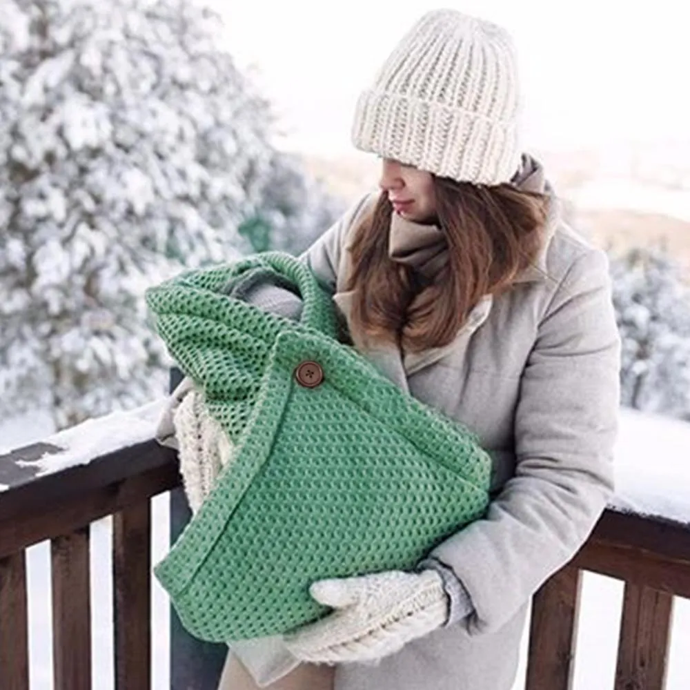 Baby Sleeping Bags Envelope Candy Color Knitted Cocoon for Newborns