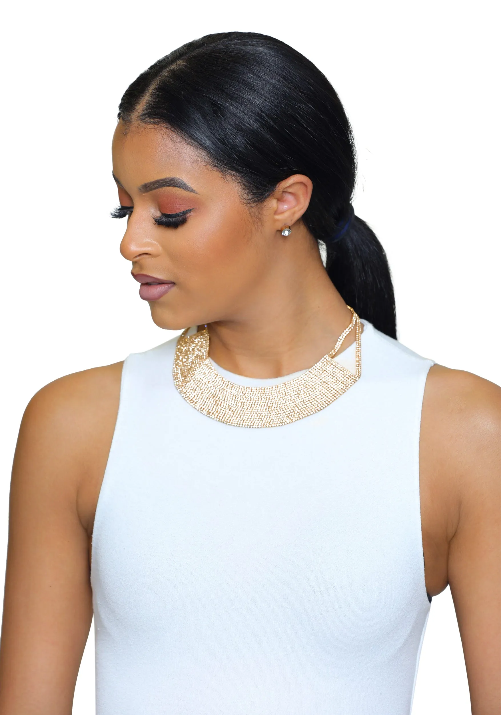 Be Mine-Gold Bling Necklace Set