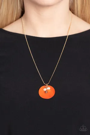 Beach House Harmony - Orange Necklace - Paparazzi Accessories