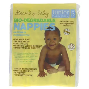 Beaming Baby | Bio Degradable Nappy - Junior - 15  kg / Size 5 | 25