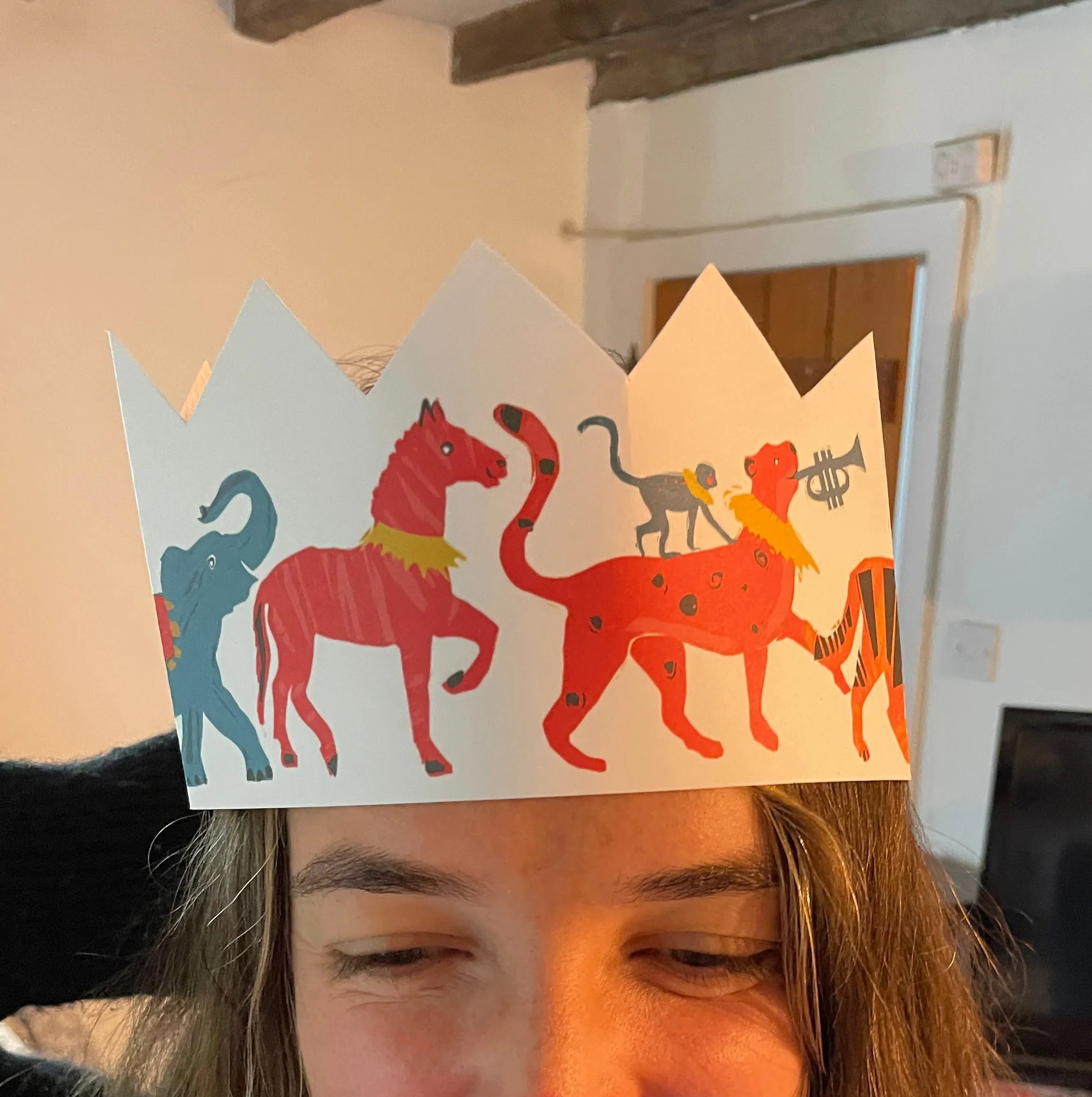 BEAR BIRTHDAY CROWN CARD, TO FIT ANY HEAD SIZE, CELEBRATION CROWN