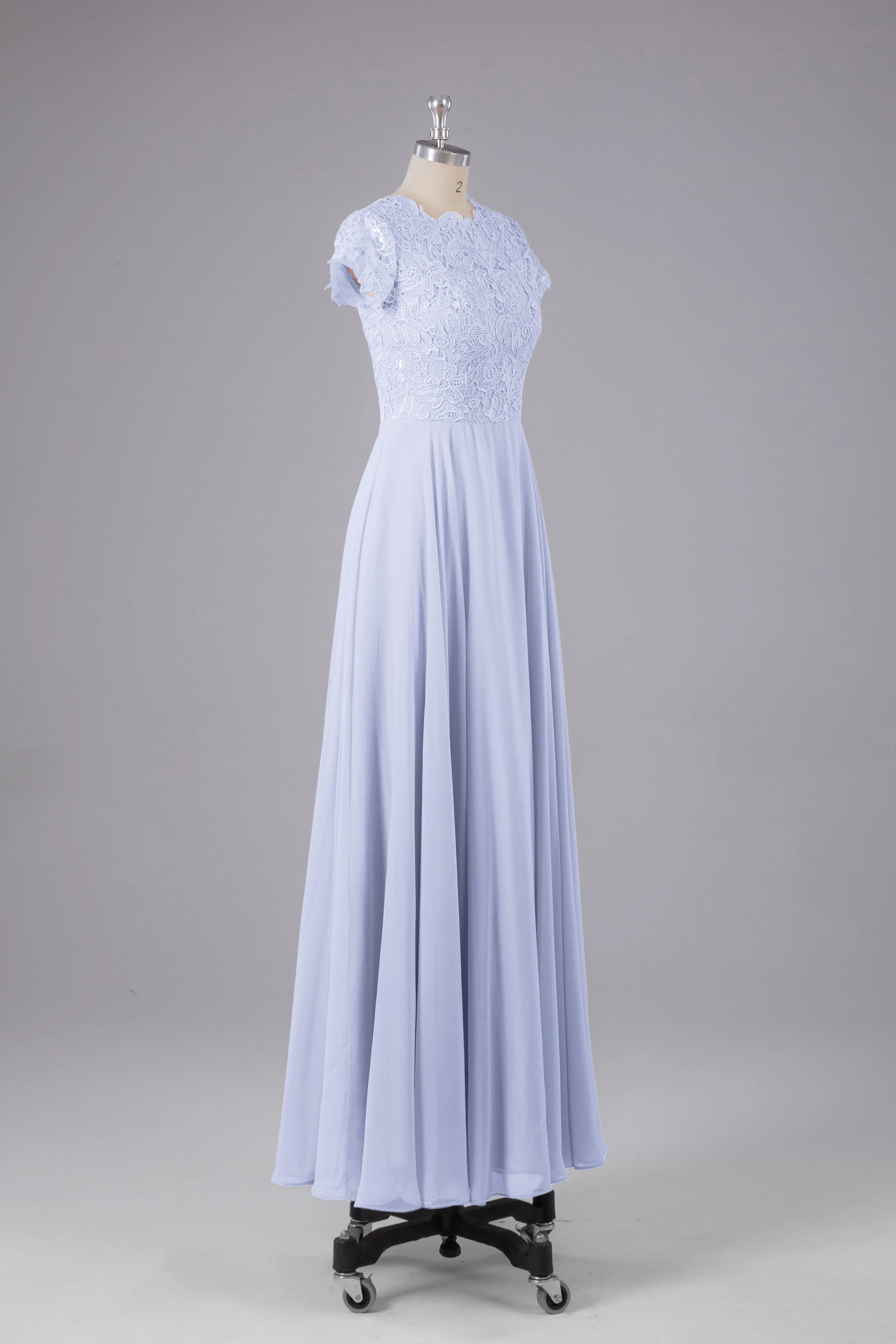 Beautiful A-Line Cap Sleeves Long Bridesmaid Dresses With Pockets