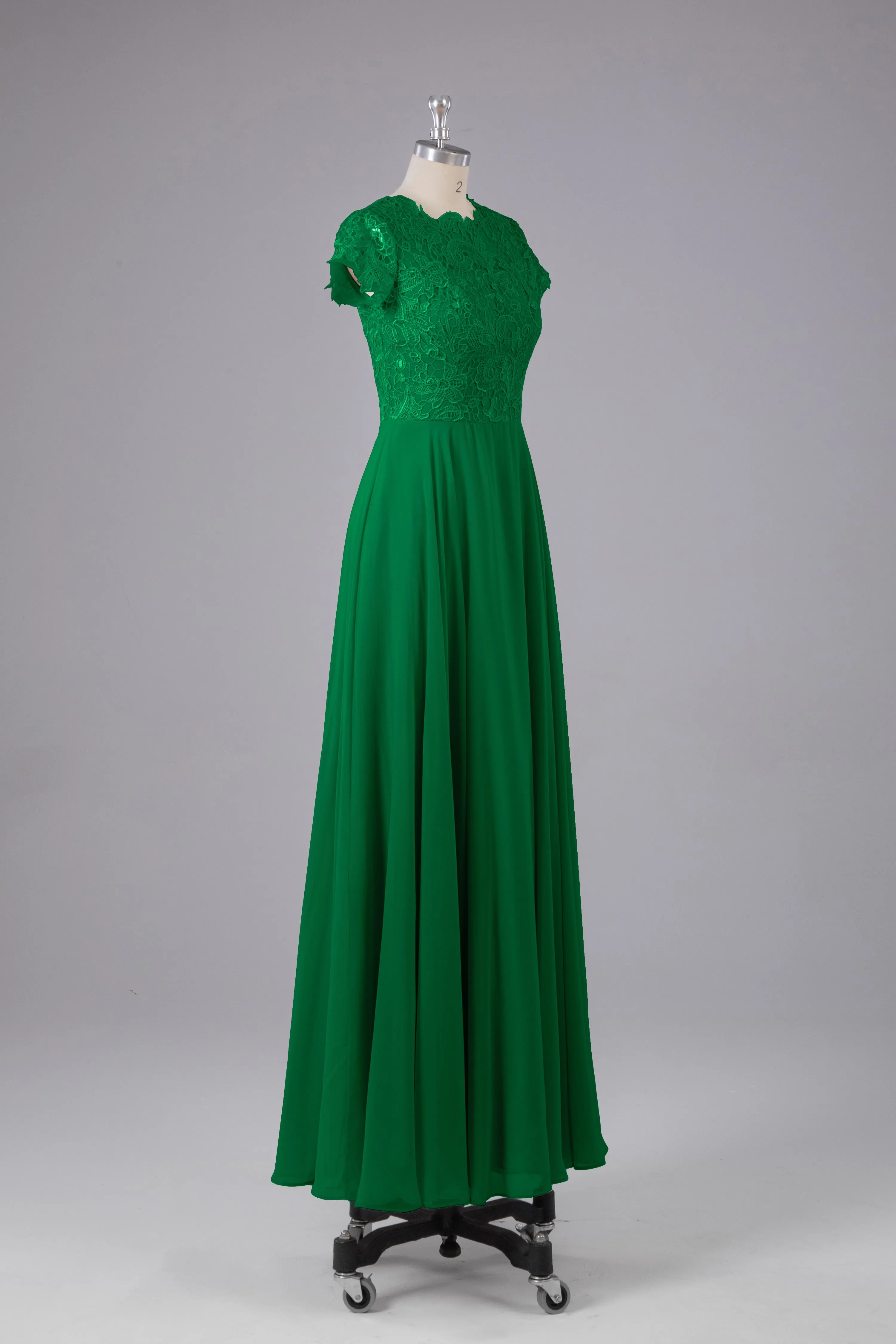 Beautiful A-Line Cap Sleeves Long Bridesmaid Dresses With Pockets