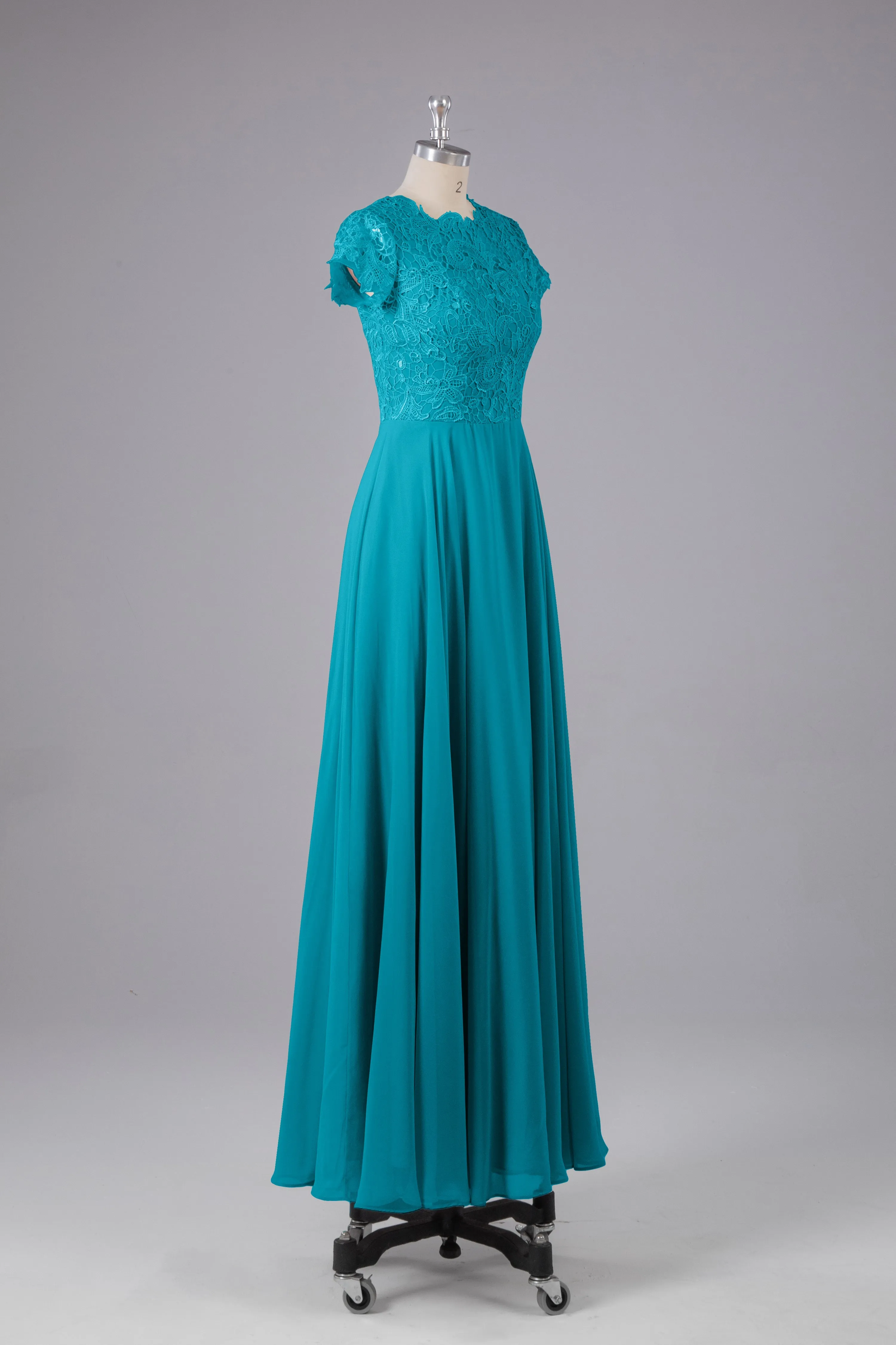 Beautiful A-Line Cap Sleeves Long Bridesmaid Dresses With Pockets