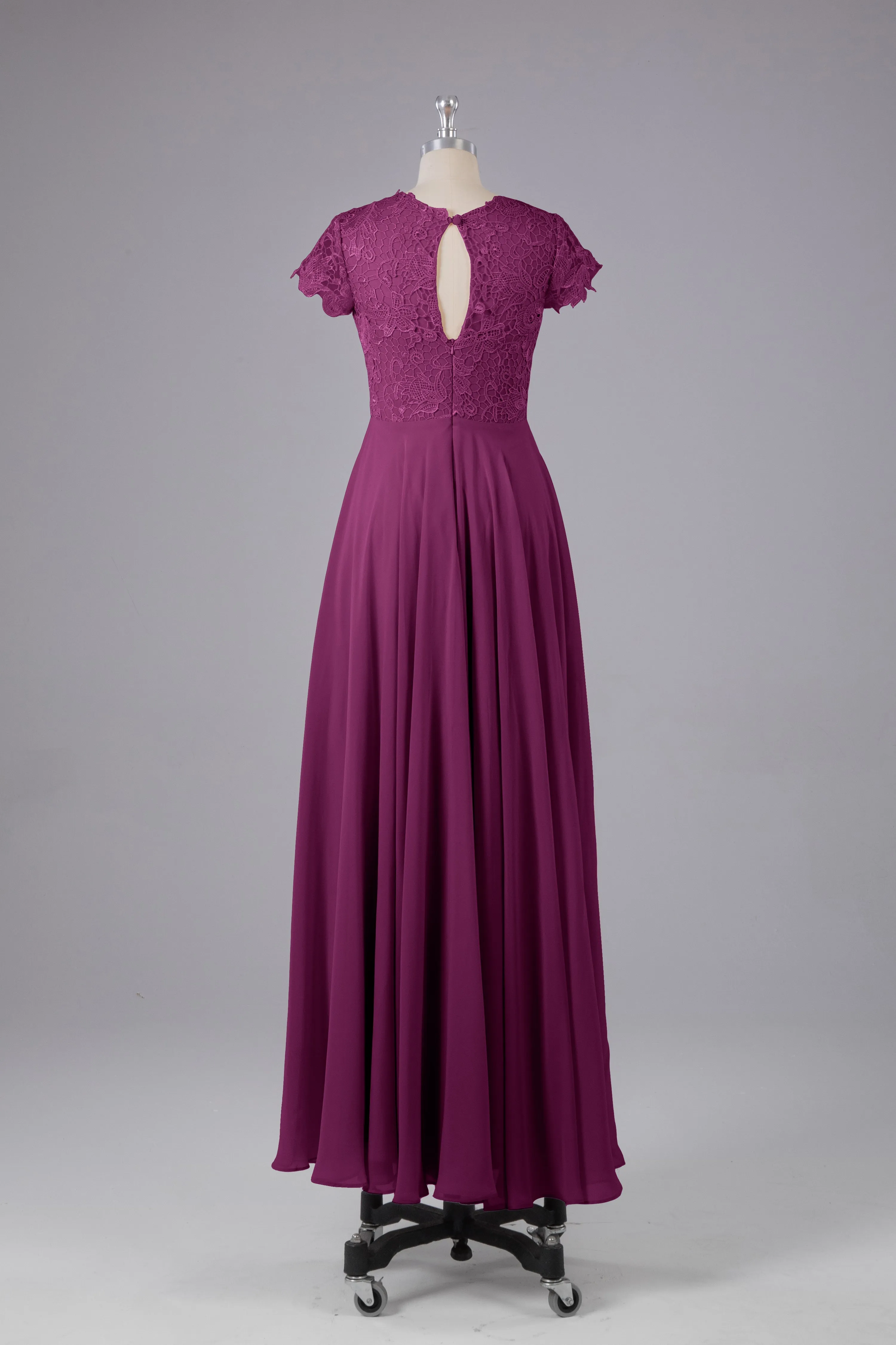 Beautiful A-Line Cap Sleeves Long Bridesmaid Dresses With Pockets