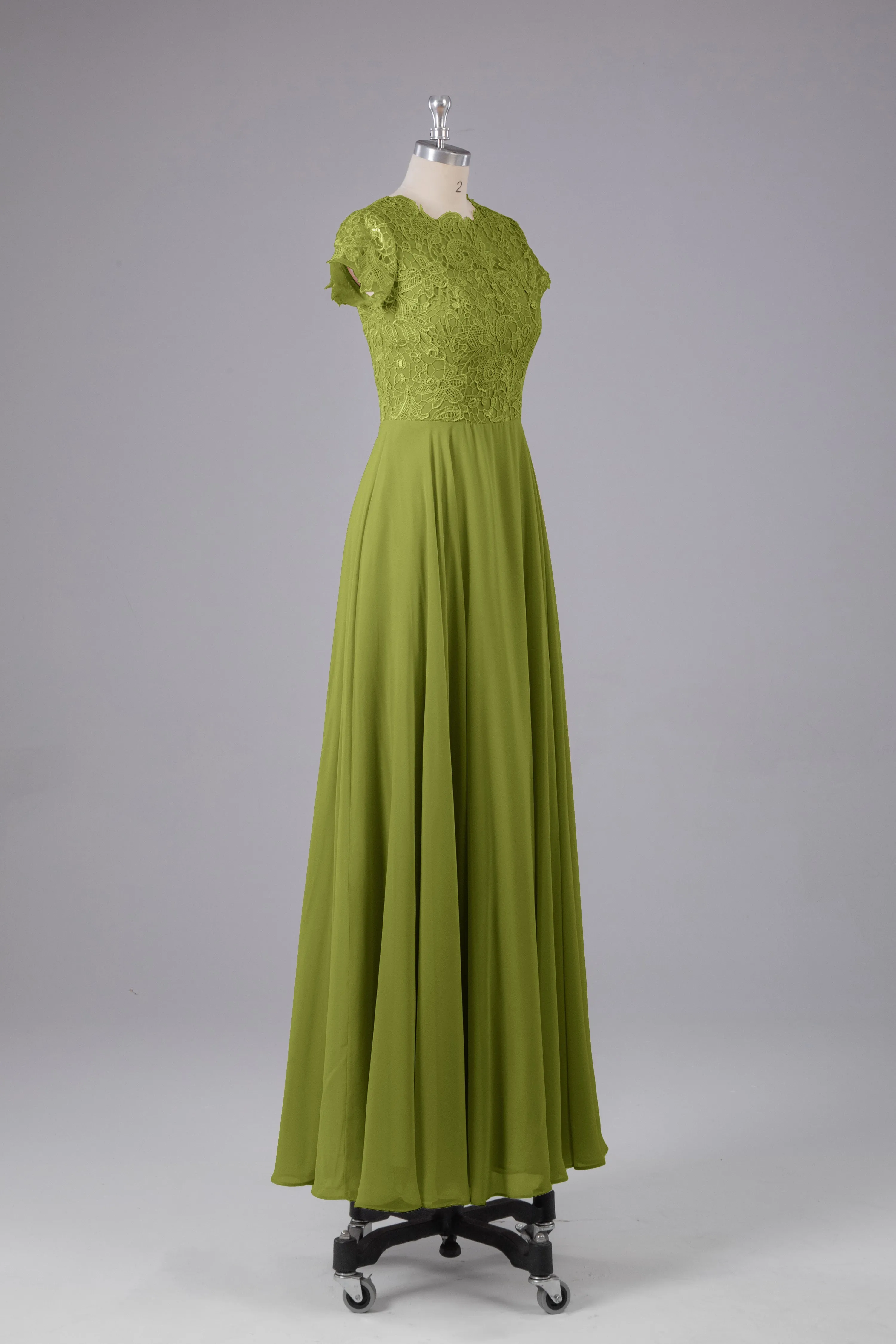 Beautiful A-Line Cap Sleeves Long Bridesmaid Dresses With Pockets