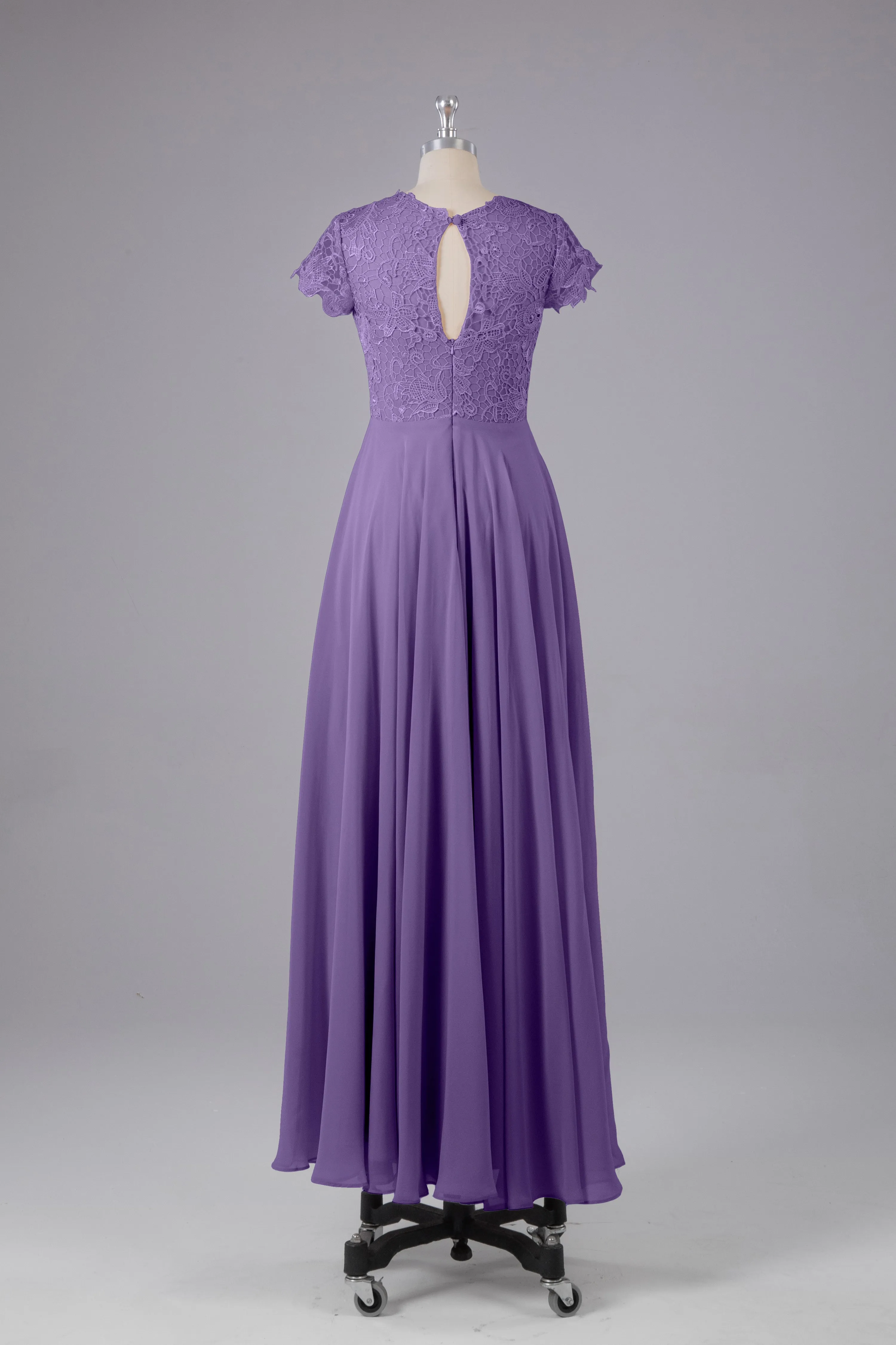 Beautiful A-Line Cap Sleeves Long Bridesmaid Dresses With Pockets