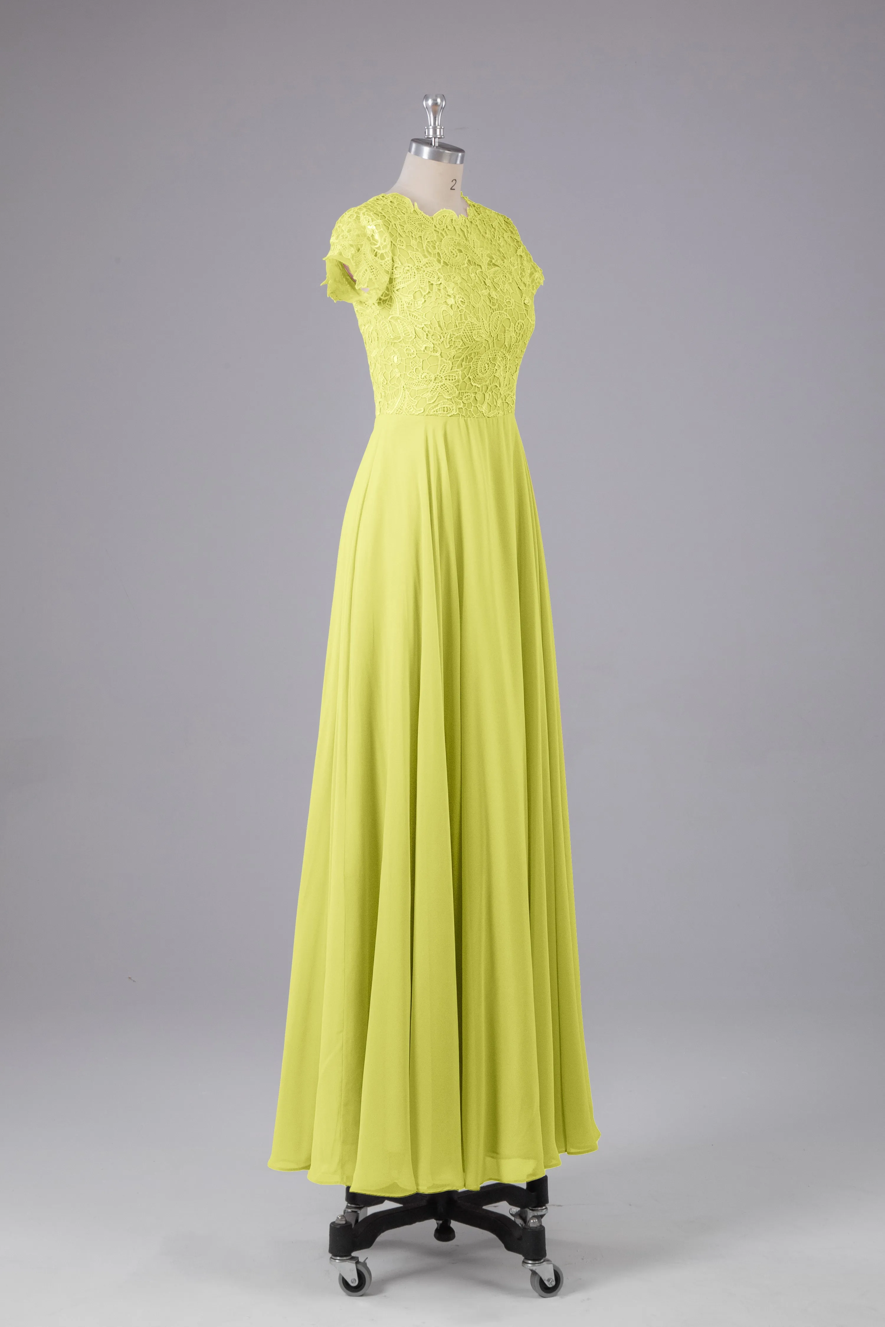 Beautiful A-Line Cap Sleeves Long Bridesmaid Dresses With Pockets