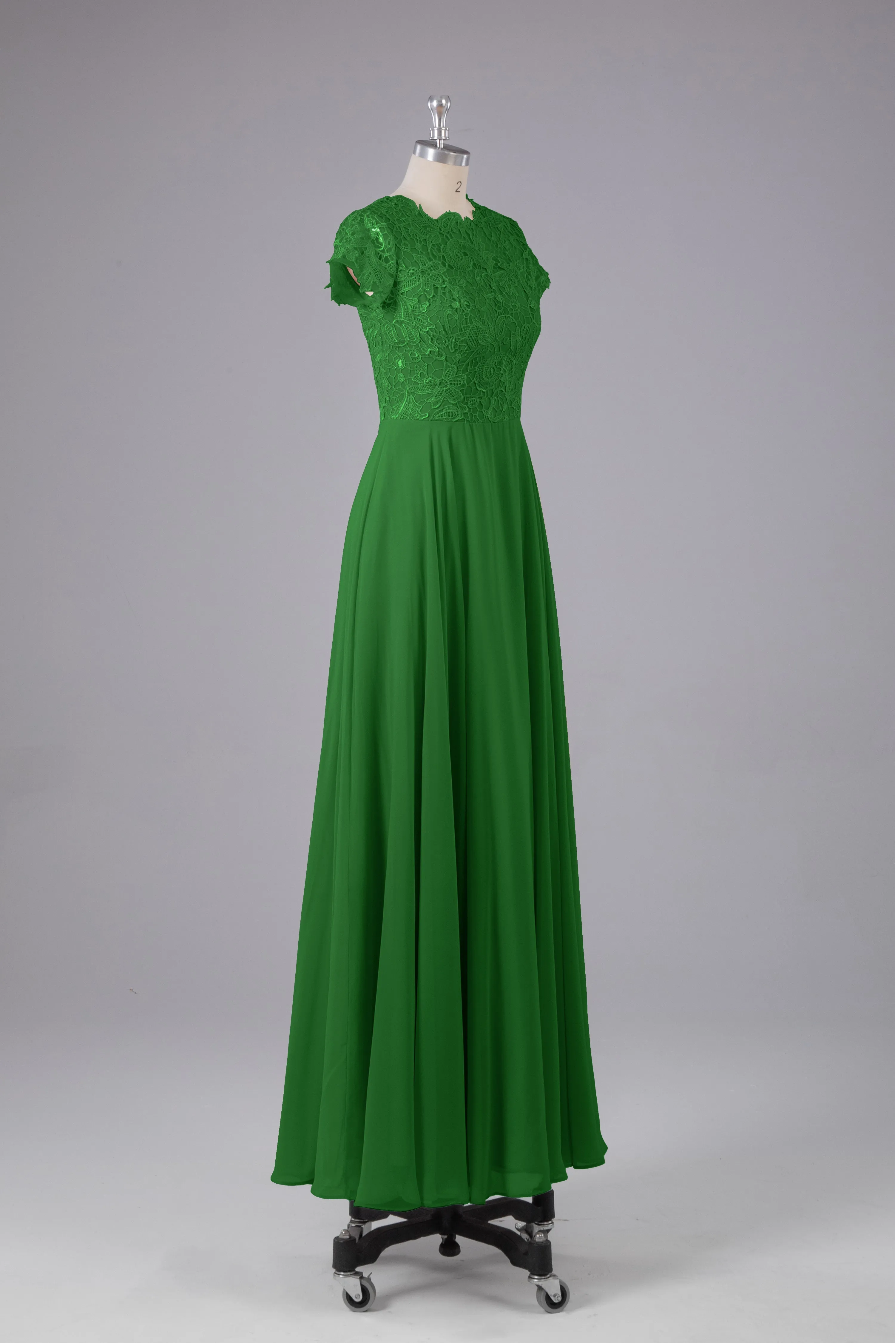 Beautiful A-Line Cap Sleeves Long Bridesmaid Dresses With Pockets