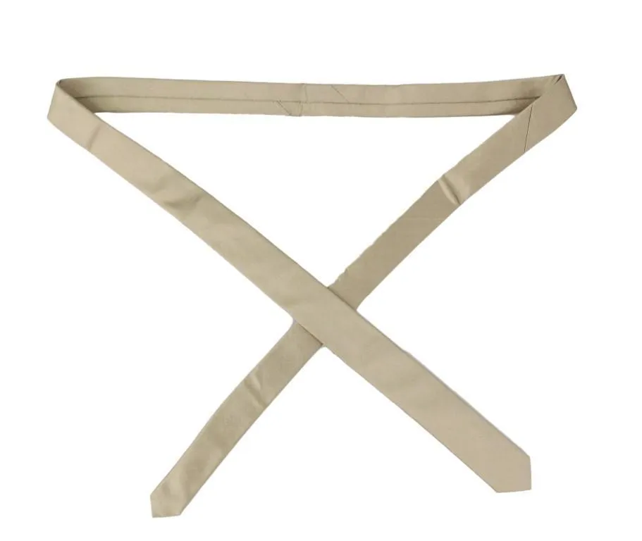 Beige Silk Solid Slim Tie