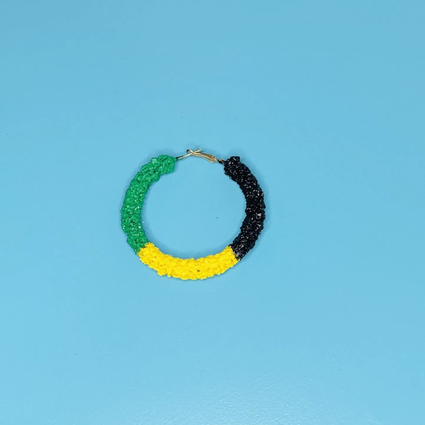 Big Fun Oversized Rasta Hoop Earrings