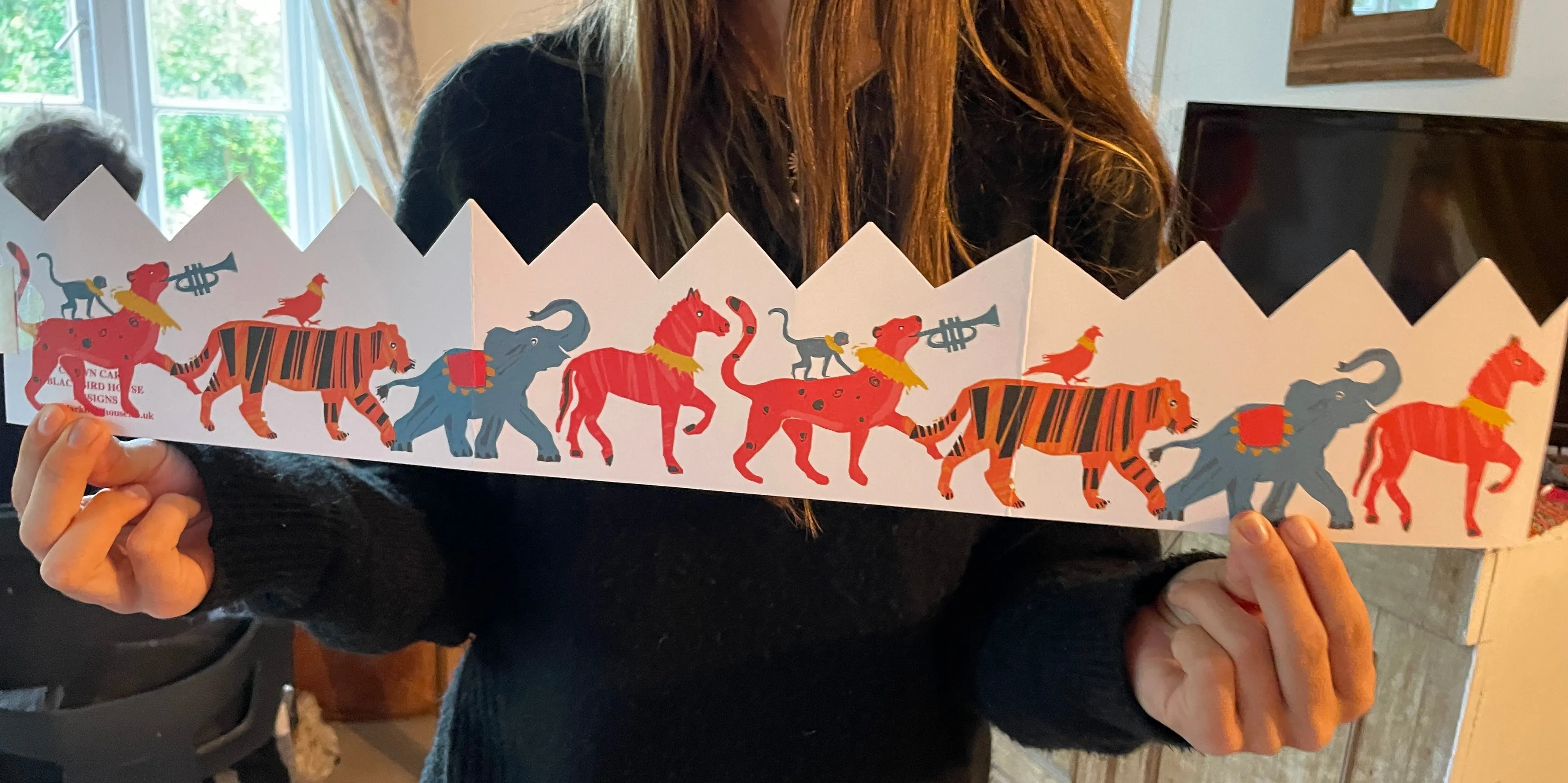 BIRTHDAY CROWN CARD, TO FIT ANY HEAD SIZE, CELEBRATION CROWN, ANIMAL PARADE