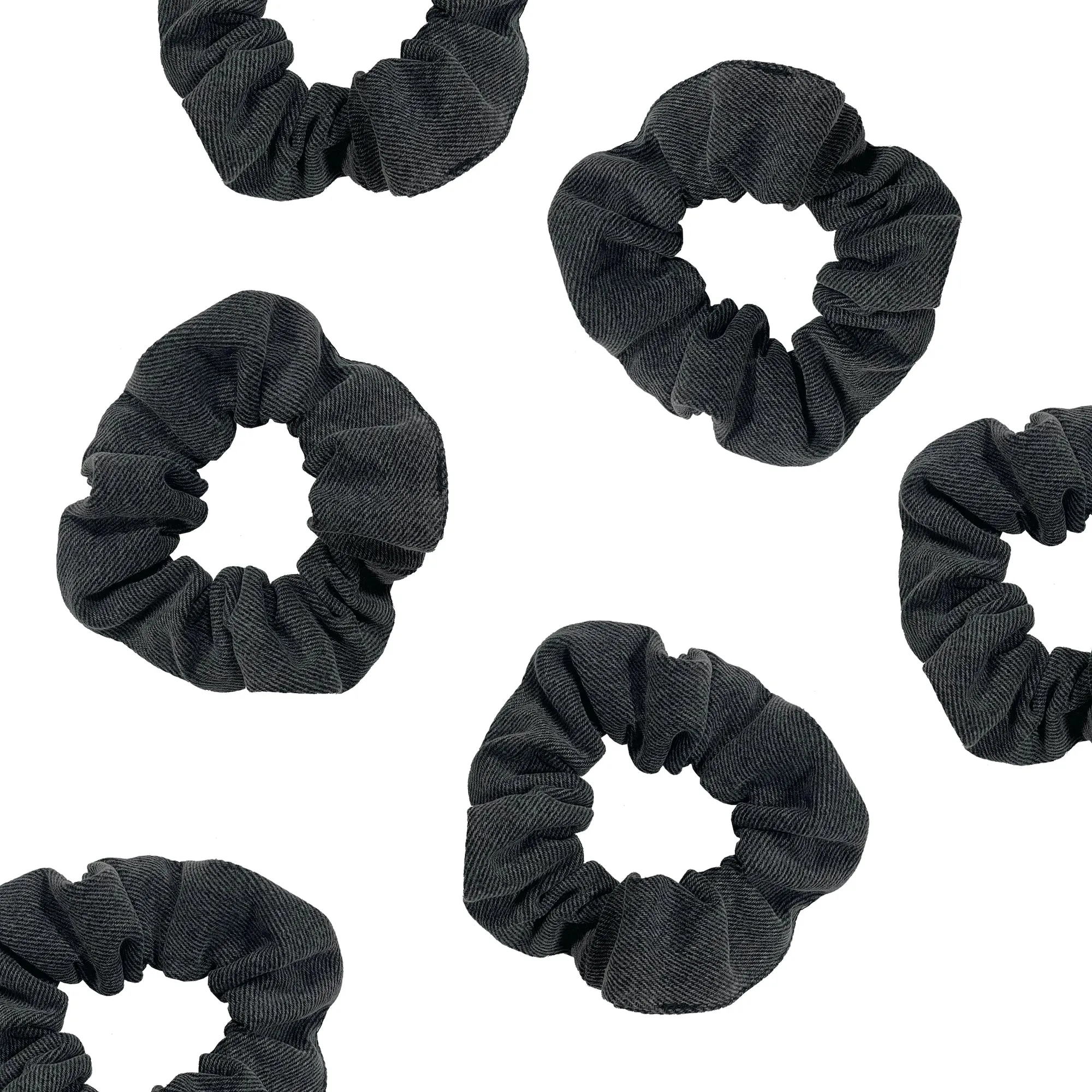 BLACK DENIM SCRUNCHIE BRACELET